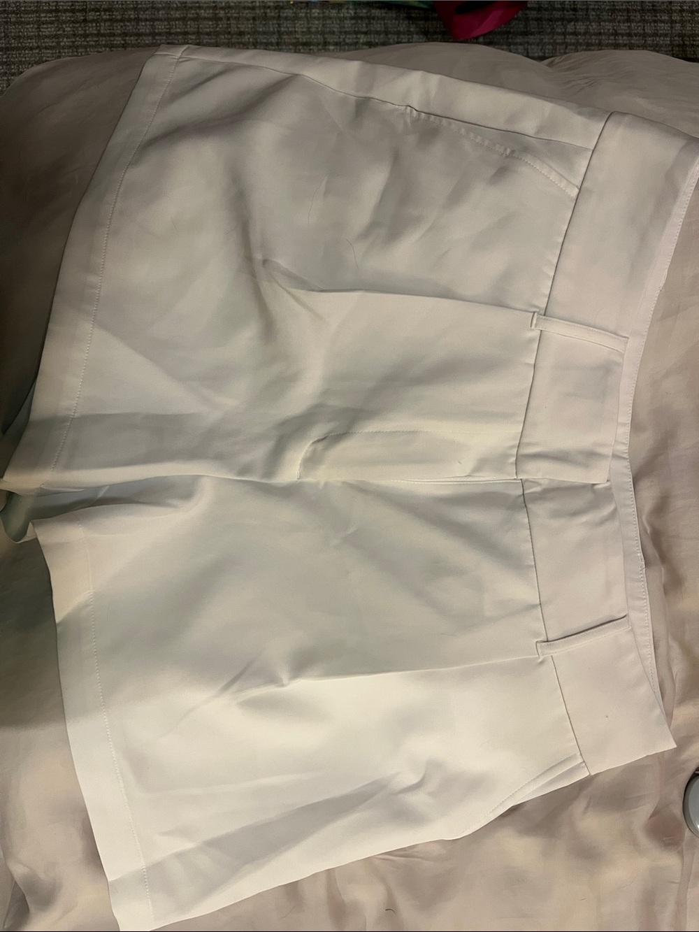 Express White High-Waist Tailored Shorts